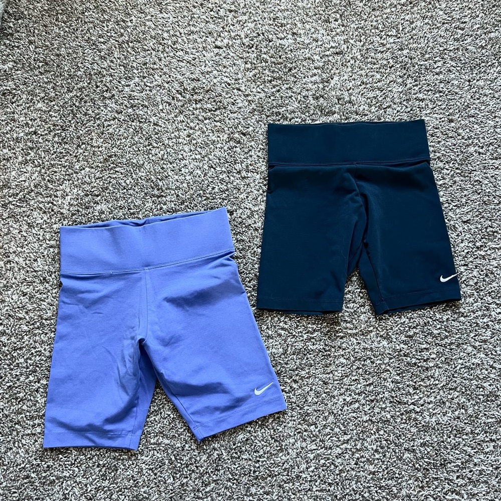 Nike Biker Shorts - Purple and Deep Blue
